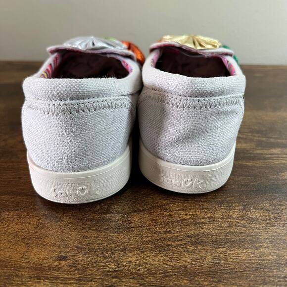 Sanuk Sidewalk Surfer Lite 2 Shoes 7.5 Womens Harbor Mist Canvas Comfort Slip On - Picture 7 of 12